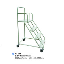 Steel Warehouse Truck Step Rolling Ladder with Wheels Yd-063